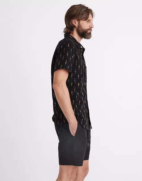 Short-Sleeve Perfect Shirt in Ikat Dash | Madewell