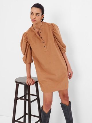 Corduroy Puff Mini Dress | Gap (US)