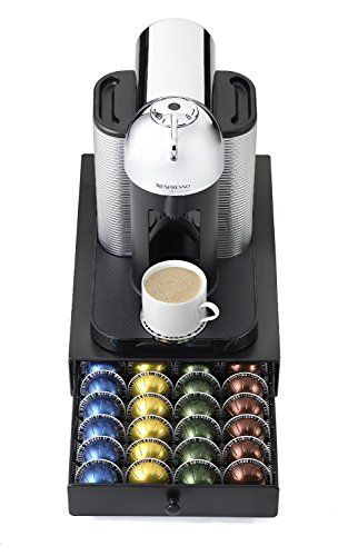 Nifty Vertuoline Rolling Coffee Pod Drawer – Satin Black Finish, 40 Pod Capsule Holder, Compact Unde | Amazon (US)