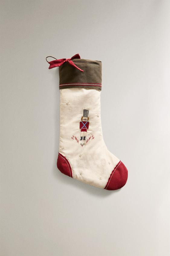 EMBROIDERED CHRISTMAS STOCKING DECORATION | Zara UK