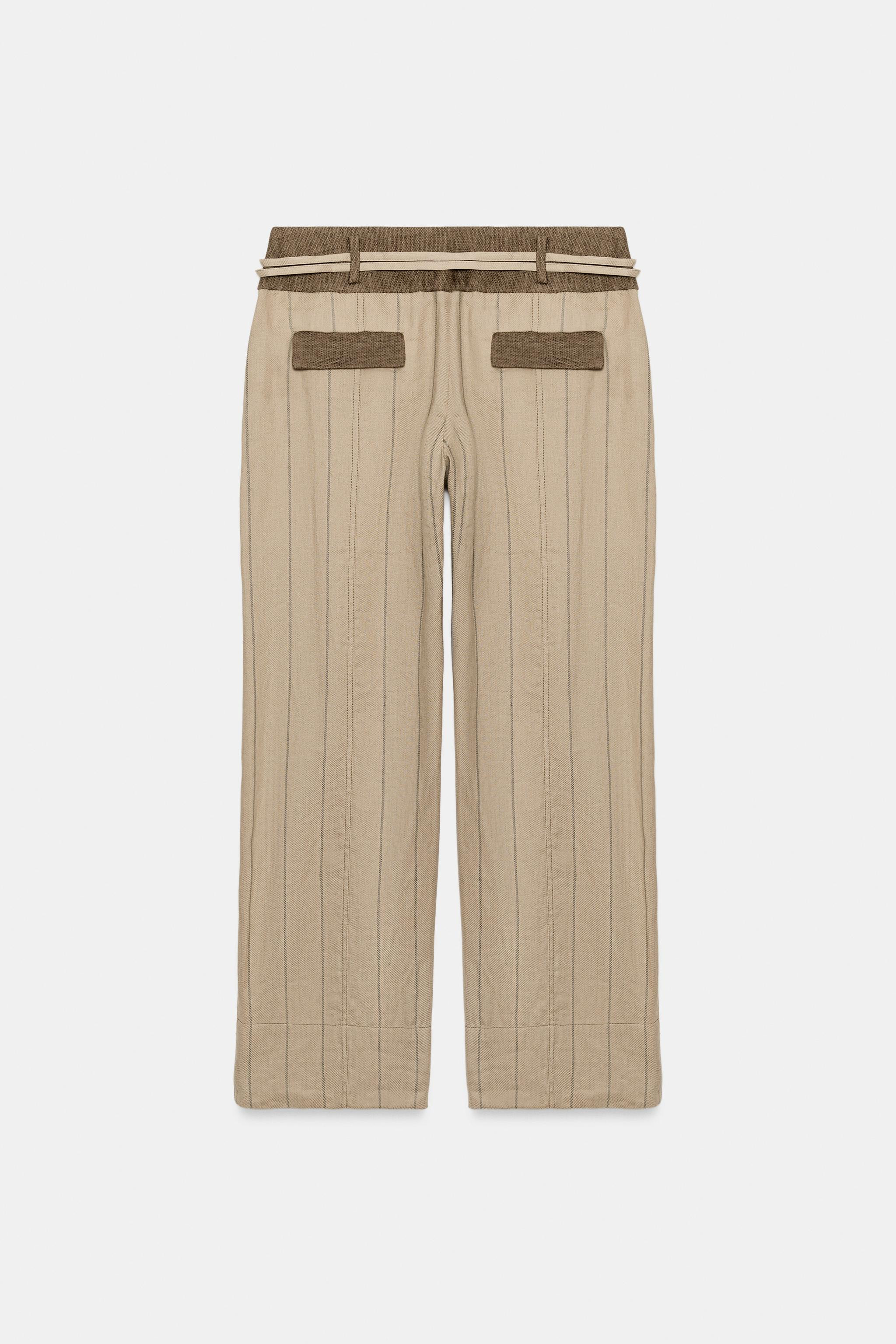 ZW COLLECTION LINEN BLEND PANTS | Zara US
