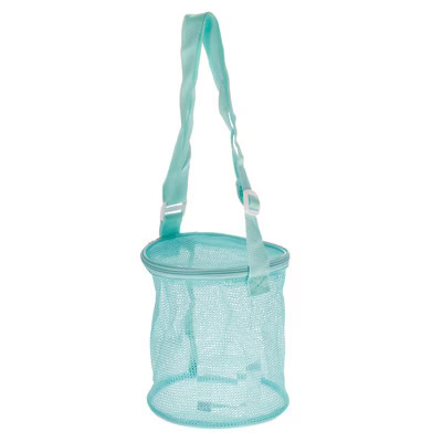 Unique Bargains Adjustable Strap Sea Shells Mesh Beach Bag with Zipper Green | Target