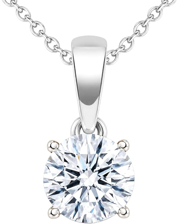 Shop LC IGI Certified Lab Grown Diamond Solitaire Pendant Necklace for Women | 0.5 to 4 Carat | E... | Amazon (US)