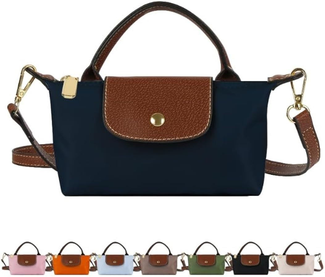 Bolsos cruzados negros mini para mujer, bolsos de mano con bandolera ajustables de moda para comp... | Amazon (US)
