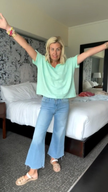 The Amelie Tee we all know and love! This is the petite one/size but I wear the regular length also. I’m in 26 jeans and 7/8 shoe tts. 

*Use Catherine20 at Allie + Bess

#LTKdayinmylife #LTKmomlife #LTKgrwm