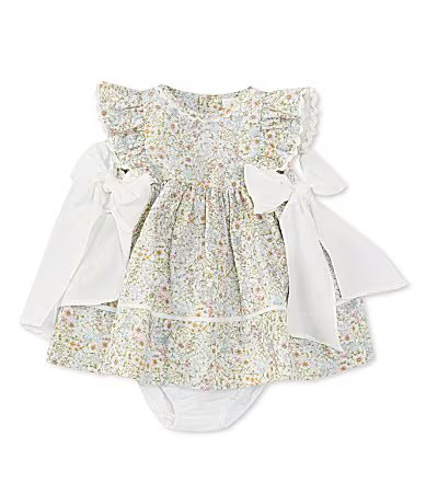 Edgehill Collection Baby Girls Side-Tie Sleeveless Floral Dress - 3 Months | Dillard's