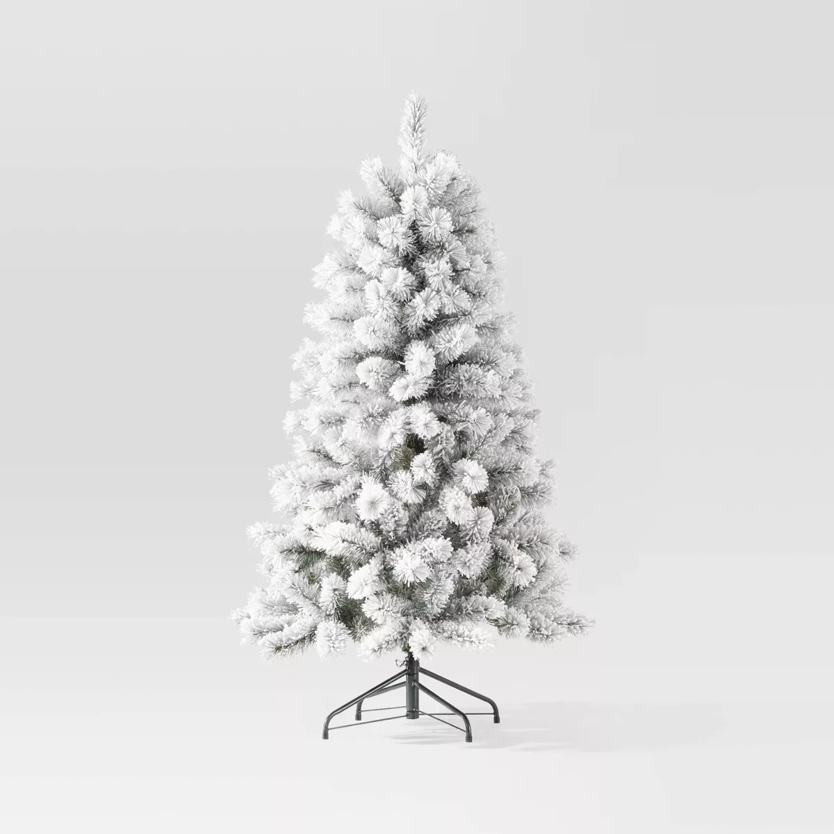 4.5' Pre-lit Flocked Pine Artificial Christmas Tree Clear Lights - Wondershop™ | Target