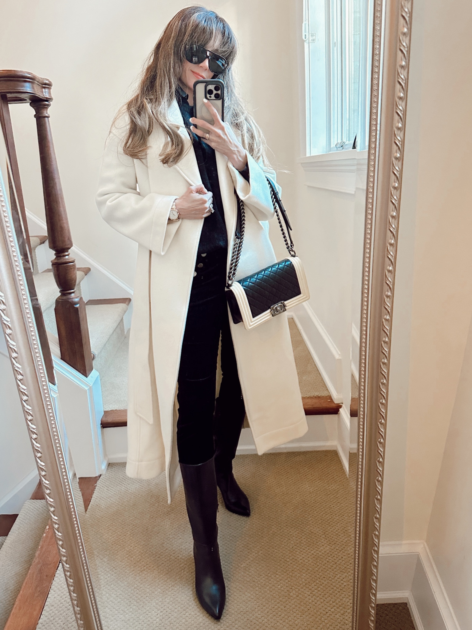 Easy monochrome look for winter!! Work outfit perfection with walkable kitten heels! 15% off Inez boots with code ziba15 

#LTKSeasonal #LTKshoecrush #LTKworkwear