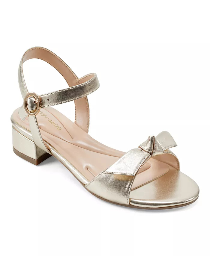 Women's Ginova Round Toe Block Heel Dress Sandals | Macy's