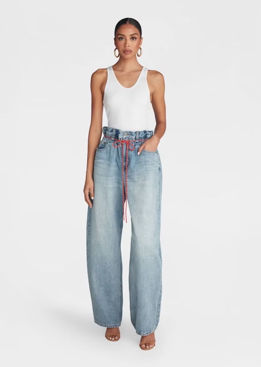 KBB by KAHLANA Women's Barrel Leg 'The Paper Bag Jean'