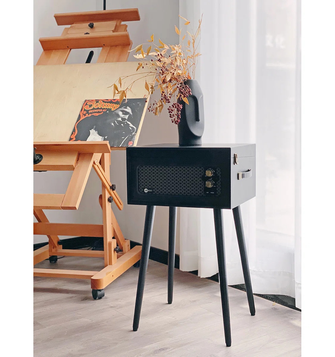 Arkrocket Discovery Bluetooth Record Player Stand with 3-Speed Turntable | Wayfair North America