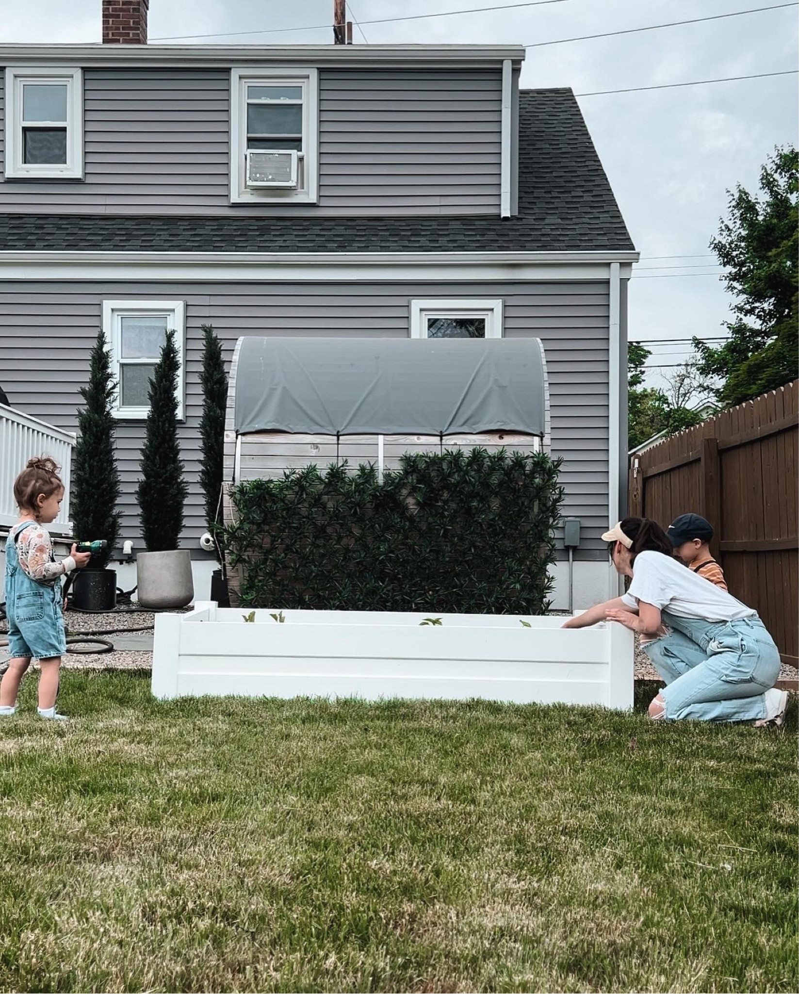 Raised garden bed and faux trelliss

#LTKSeasonal