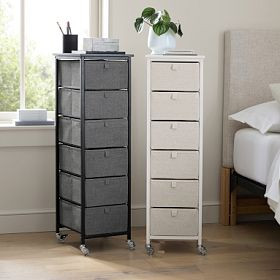 Rolling 6-Drawer Cart (14.75"x39.25") - Oat | Pottery Barn Teen