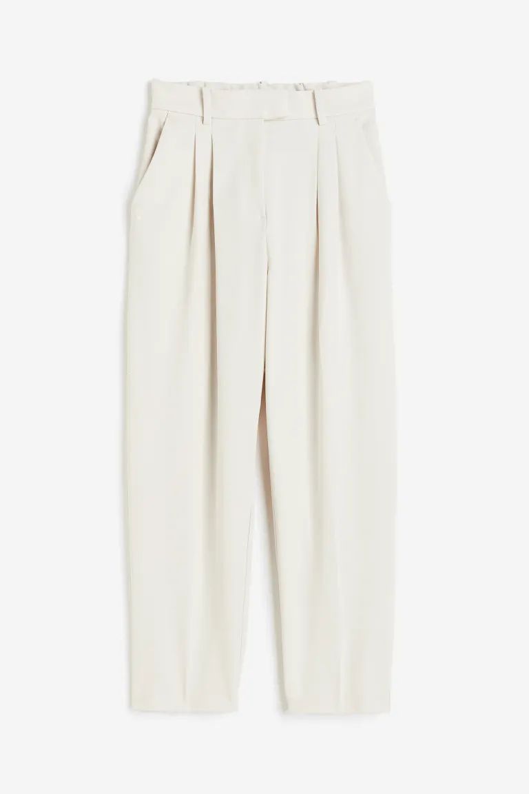 Ankle-length Pants - Light beige - Ladies | H&M US | H&M (US + CA)