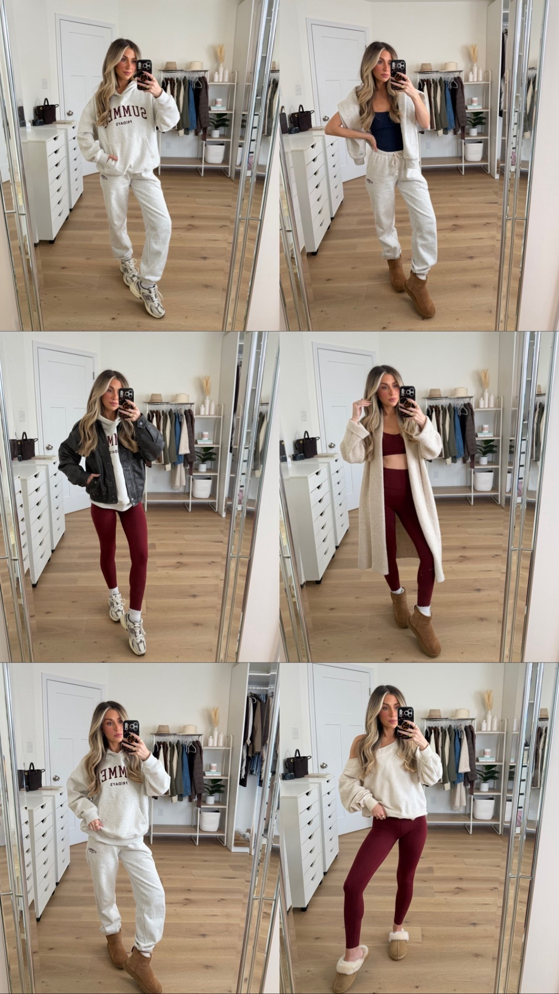 Comfy but put together outfit ideas for lounging at home, errands, school pick up, travel and everything in between 
+ hoodie: small 
+ sweatpants: xs 
New balance 530: size down 1/2 size 
+ cardigan: xs 
+ Bomber jacket: xs
+ workout set: xs 

#LTKFindsUnder100 #LTKootd #LTKgrwm