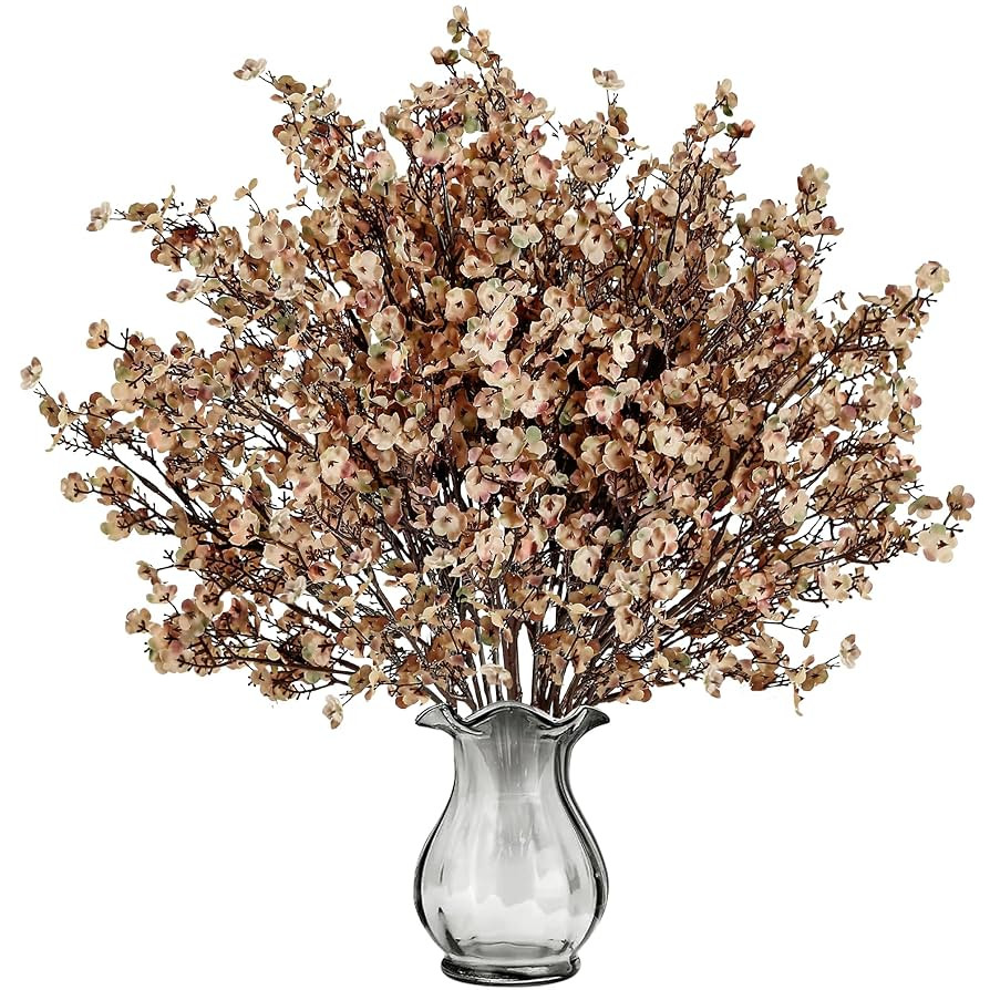 Sggvecsy 15 Pcs Babys Breath Artificial Flowers Gypsophila Bouquets Bulk Real Touch Fake Silk Flo... | Amazon (US)