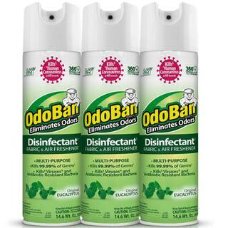 14.6 oz. Eucalyptus Multi-Purpose Disinfectant Spray, Odor Eliminator, Sanitizer, Fabric and Air Freshener (3-Pack) | The Home Depot