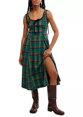 Free People Women's Freya Midi Dress, Green, Medium | Belk