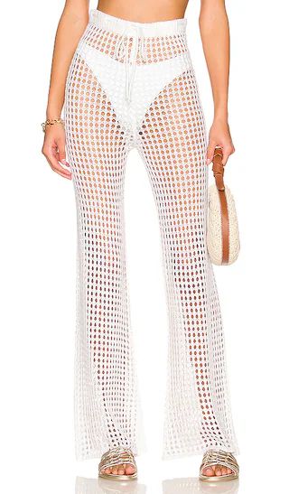 Elektra Crochet Pant in White | Revolve Clothing (Global)