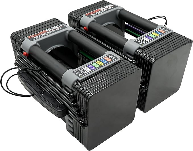 PowerBlock Elite EXP Adjustable Dumbbells, Sold in Pairs, Stage 1, 5-50 lb. Dumbbells, Durable St... | Amazon (US)