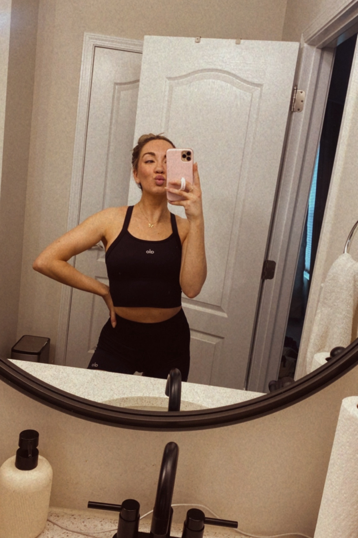 Alo yoga
Small in the tank (fits TTS)
XS in the shorts (fits TTS)

#LTKFindsUnder100 #LTKSaleAlert #LTKActive