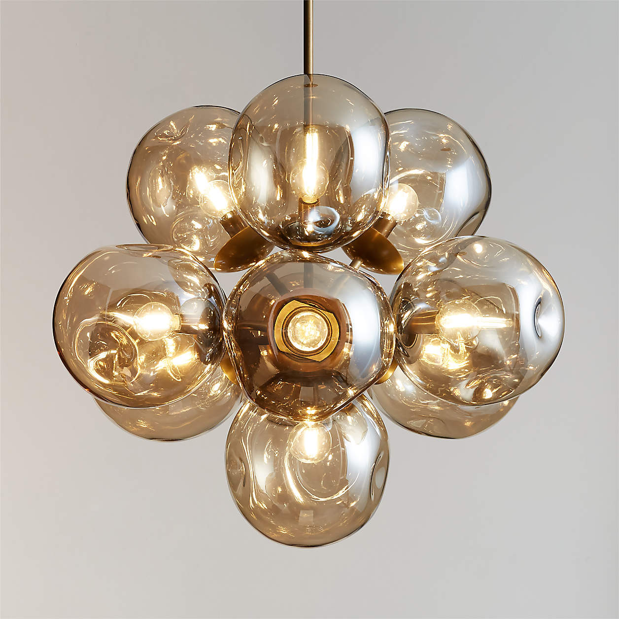 Etienne Glass Chandelier Light 27.7" + Reviews | Crate & Barrel | Crate & Barrel