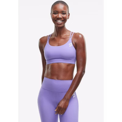 Peloton Women's Cadent Strappy Elevate Bra, Purple Haze, L | Target