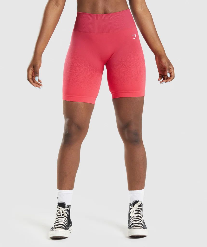 Gymshark Adapt Ombre Seamless Cycling Shorts - Pink/Red | Gymshark (Global)