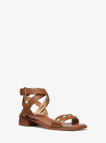 Garner Studded Leather Sandal | Michael Kors US