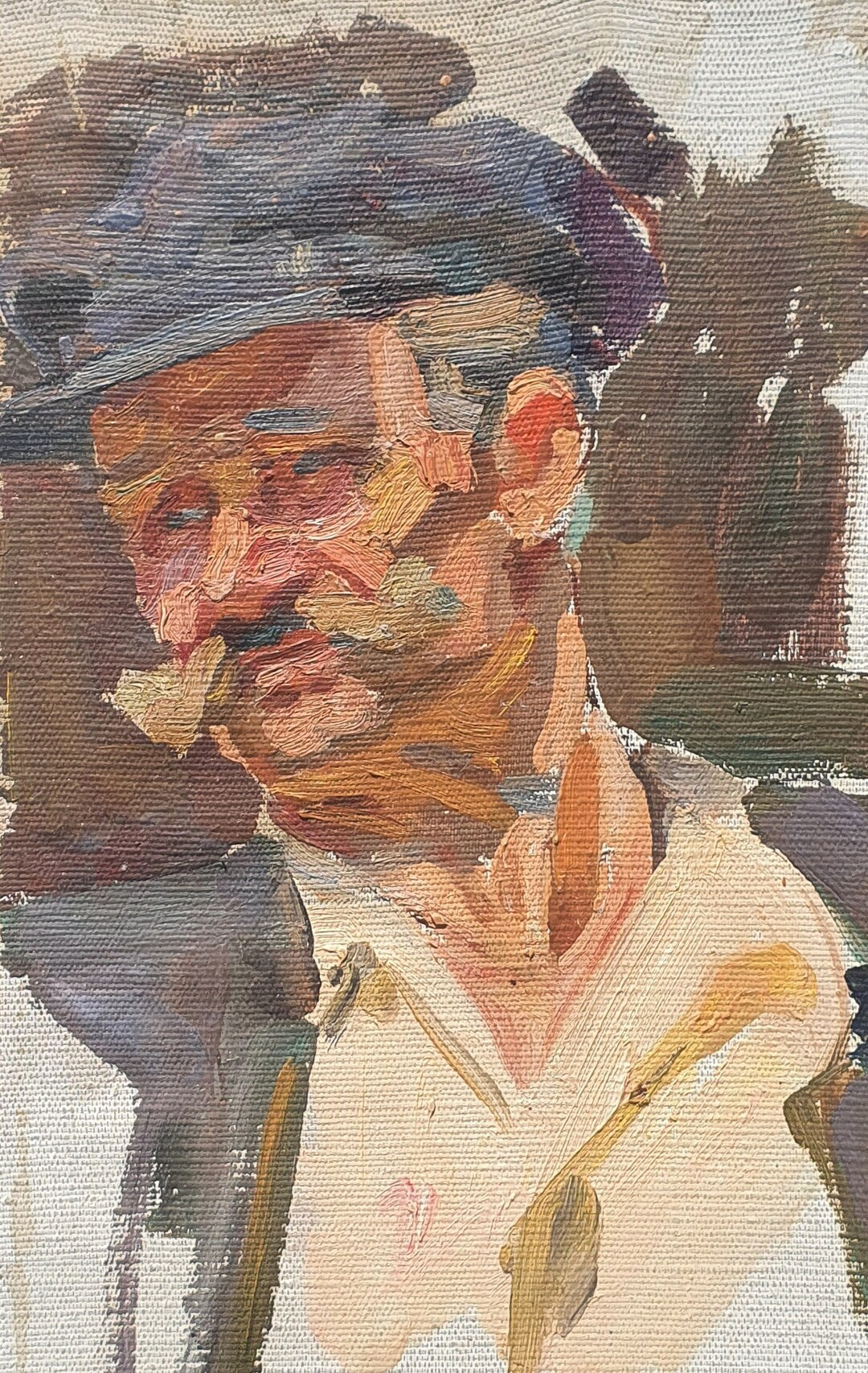 Portrait of a Man. Oil Painting Original Socialist Realism Ukrainian Artist Basanets P. 30-19 Cm ... | Etsy (US)