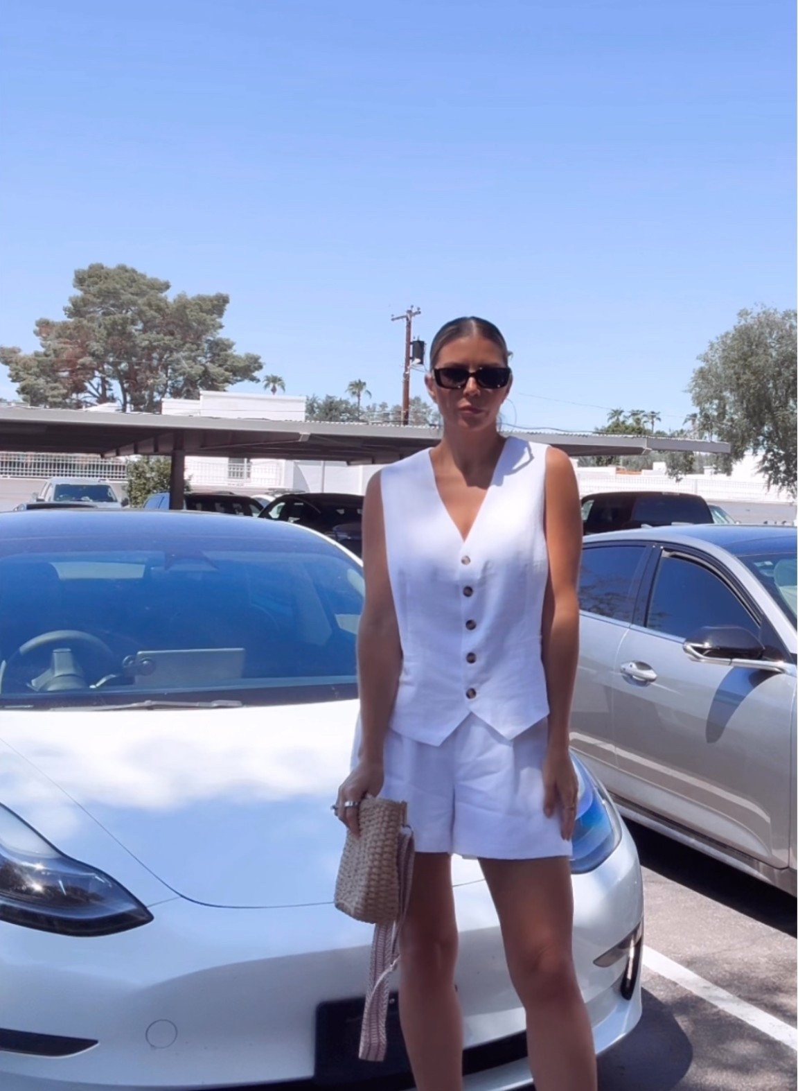 2 Piece Outfits Sleeveless Matching Sets Button Down V Neck Vest Waistcoat and Pockets Shorts /Summer Outfit - casual but cute 

#LTKStyleTip #LTKBeauty #LTKU
