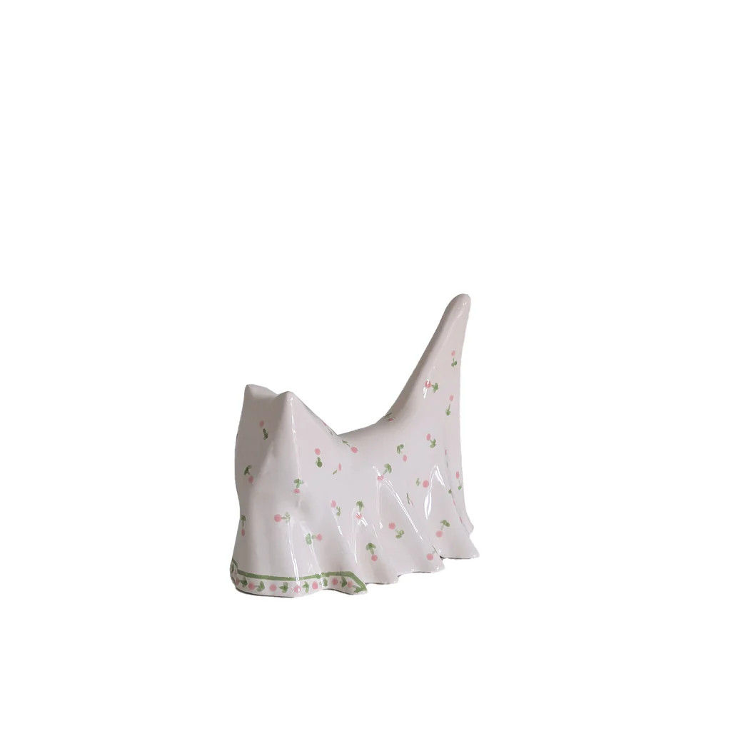 Vintage Floral Bedsheet Ghost- Cat | Lo Home by Lauren Haskell Designs
