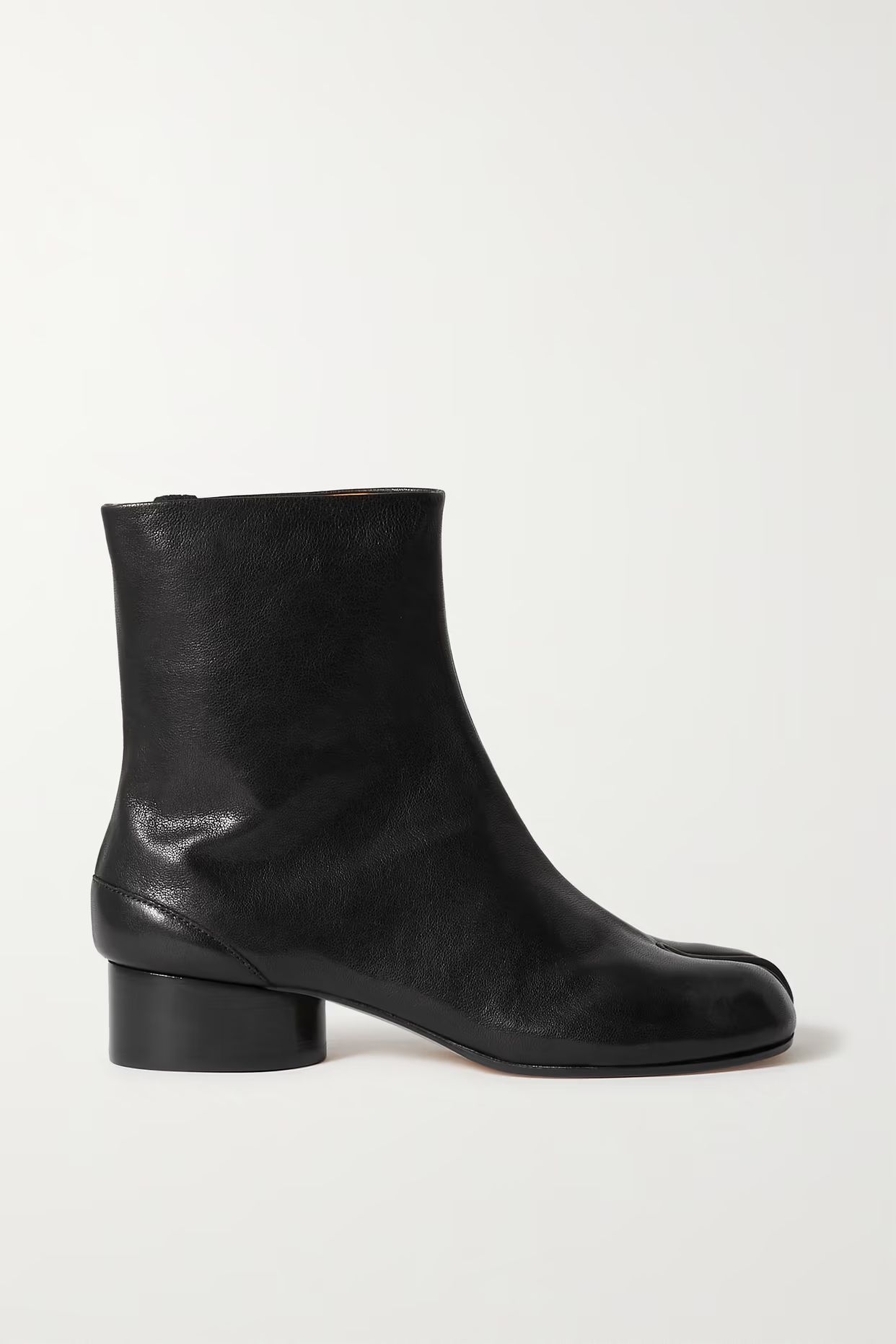 Maison Margiela - Tabi Split Toe Leather Ankle Boots - Black | NET-A-PORTER (US)