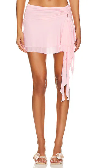 Edie Mini Skirt in Rabbit | Revolve Clothing (Global)