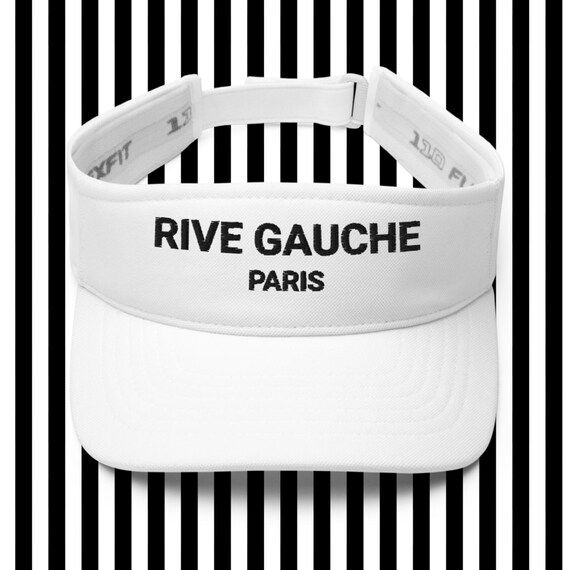 Rive Gauche Paris Black Embroidered Visor Hats Women's - Etsy | Etsy (US)