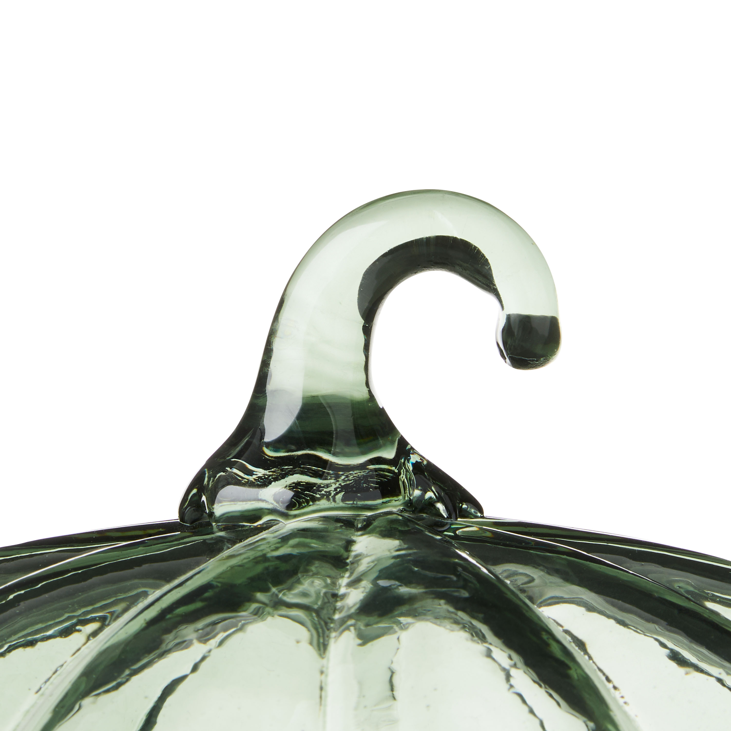 Harvest Green Glass Pumpkin Decoration, 7", by Way To Celebrate - Walmart.com | Walmart (US)