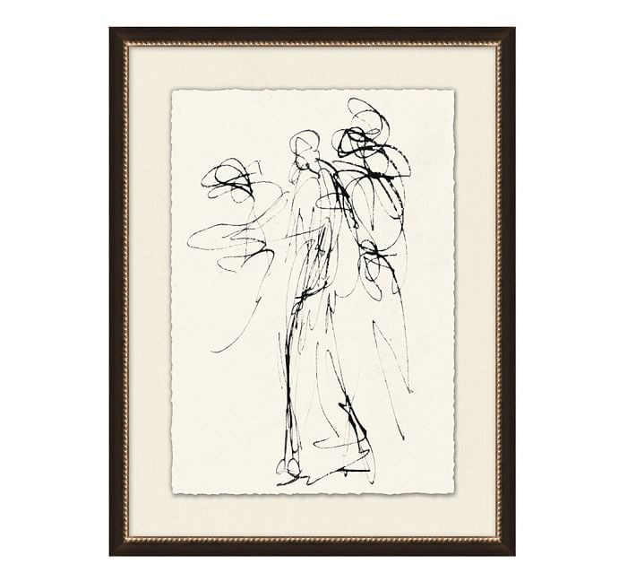 Gestural Figural Sketches Framed Print | Pottery Barn (US)
