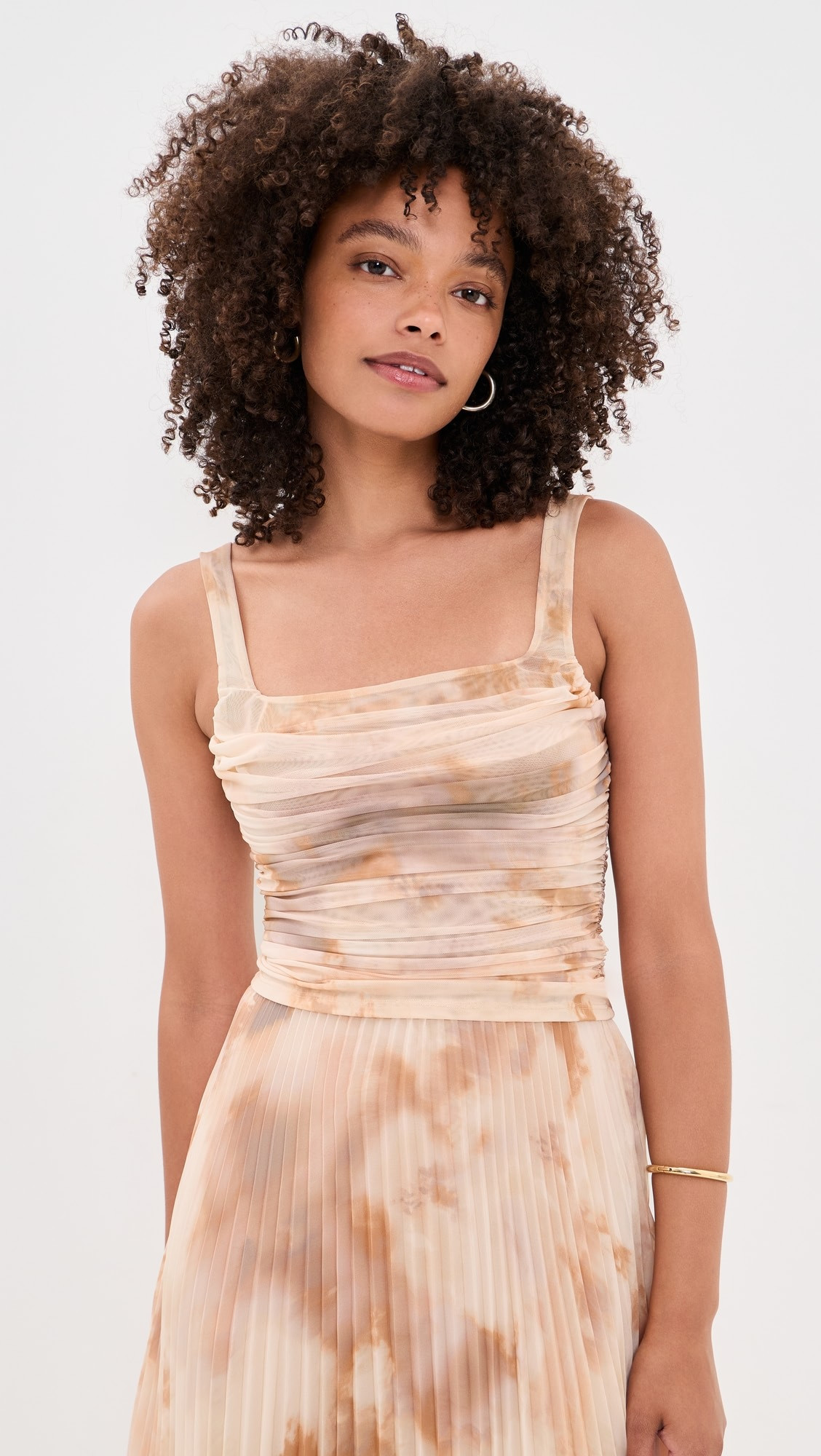 L'AGENCE Rasha Shirred Tank | Shopbop | Shopbop
