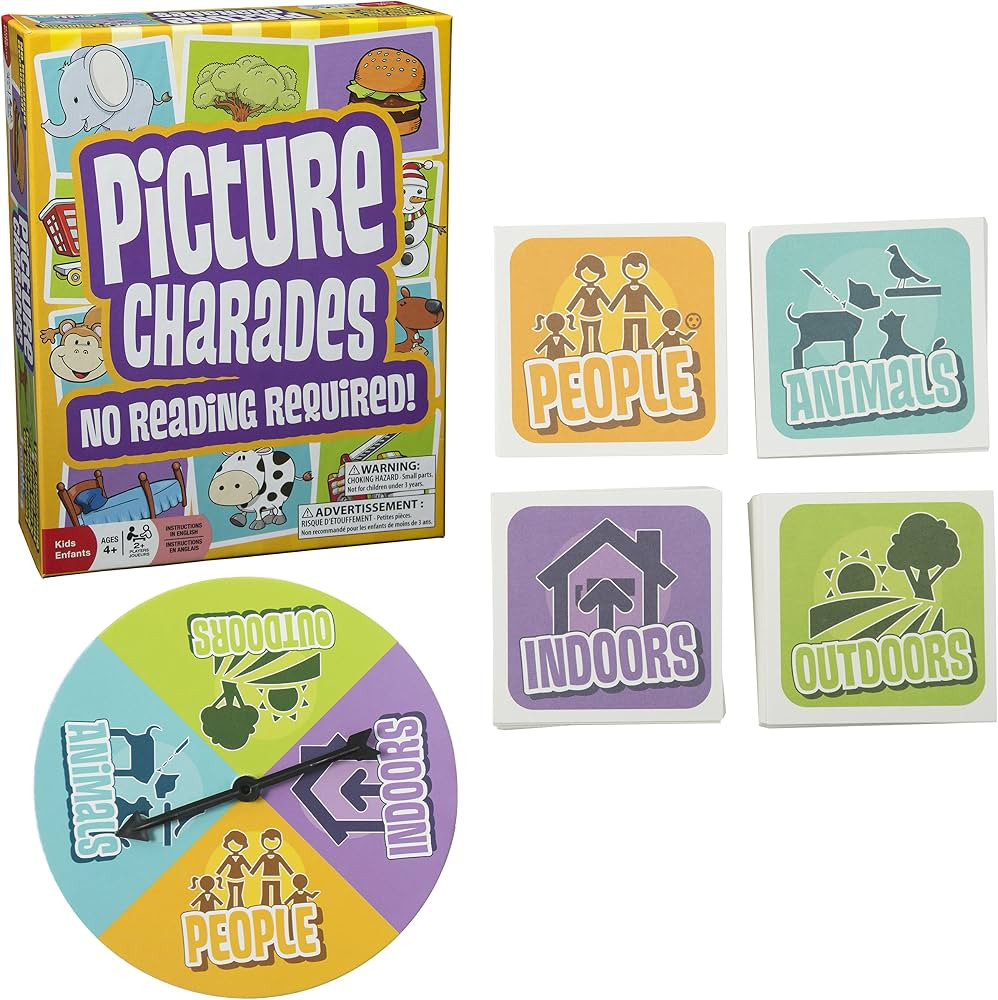 Outset Media Picture Charades for Kids - No Reading Required! - Contains 4 Deck, 192 Cards Total ... | Amazon (US)