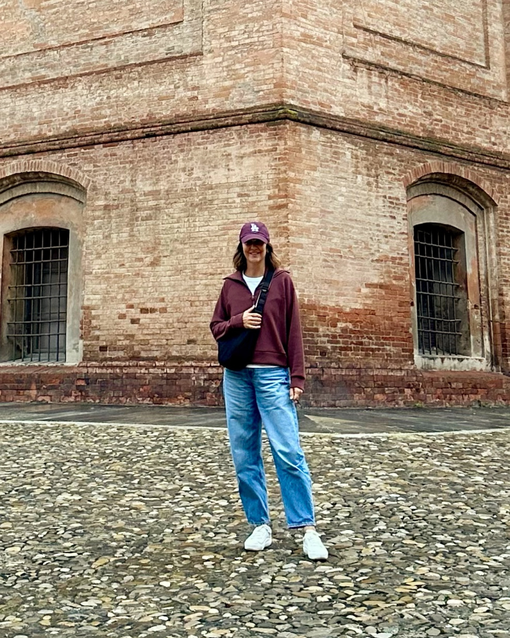 Sightseeing on a chilly rainy day! 
I’m 5’ 7” size 4ish wearing:
-  size 4 in the barrel leg jeans, it’s a roomy fit and they are very high waisted
- S in the 1/2 zip pullover, fits tts and the material is super soft. Tons of colors available and try code CBSTYLEDXSPANX for 15% off!
- sneakers for tts and are super comfortable 


#LTKTravel #LTKStyleTip #LTKShoeCrush