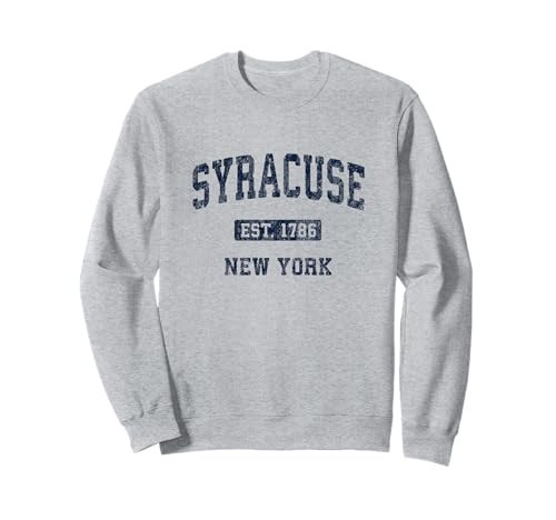 Syracuse New York NY Vintage Athletic Sports Design Sweatshirt | Amazon (US)