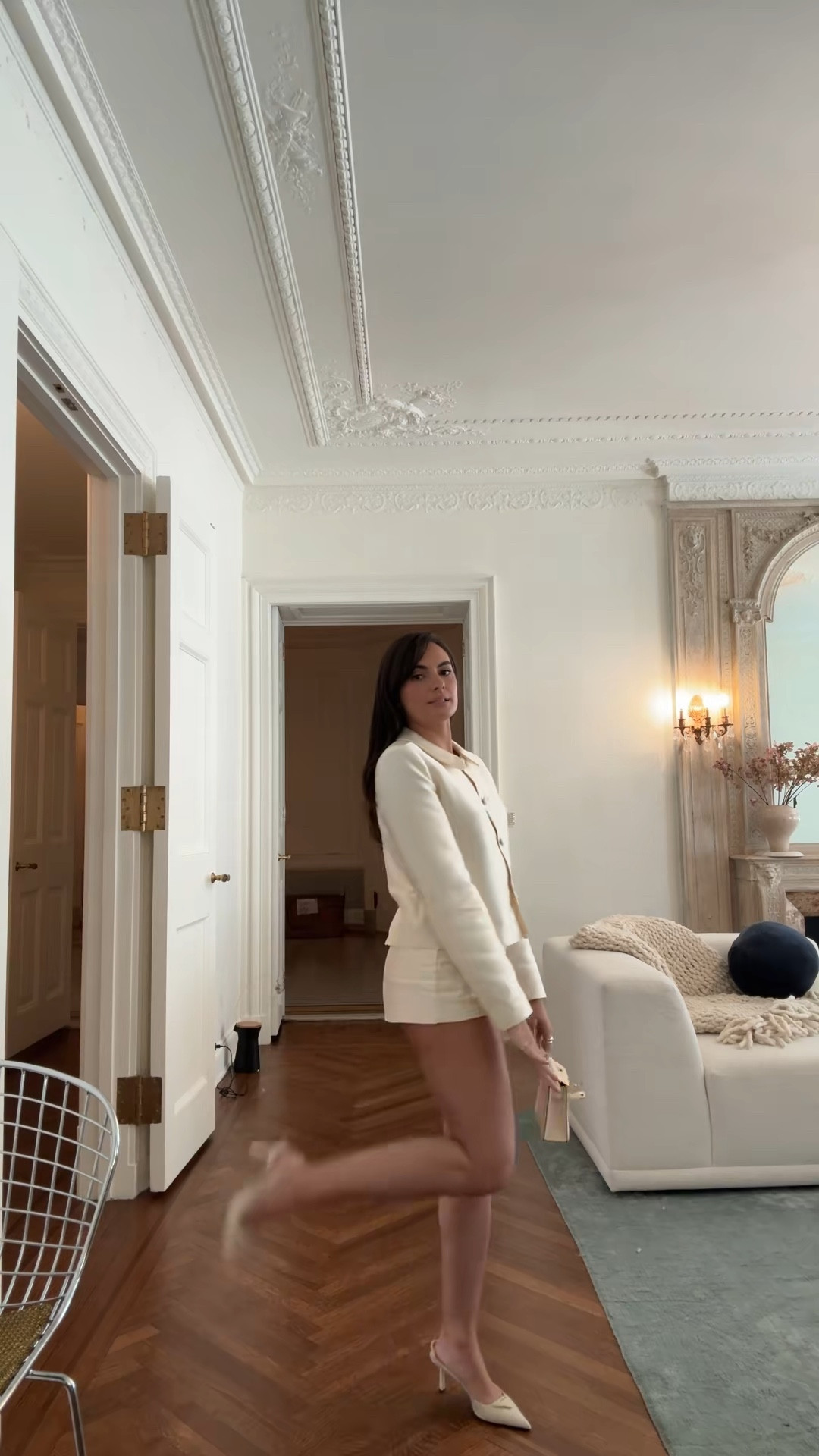 Paige Sorbo's cream two piece set, Hermes mini Kelly bag white sling back pumps 

#LTKStyleTip #LTKShoeCrush #LTKItBag