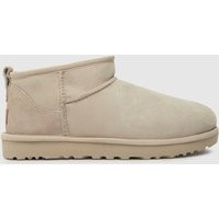 UGG Women's Beige Classic Ultra Mini Boots, Size: 8 | Schuh