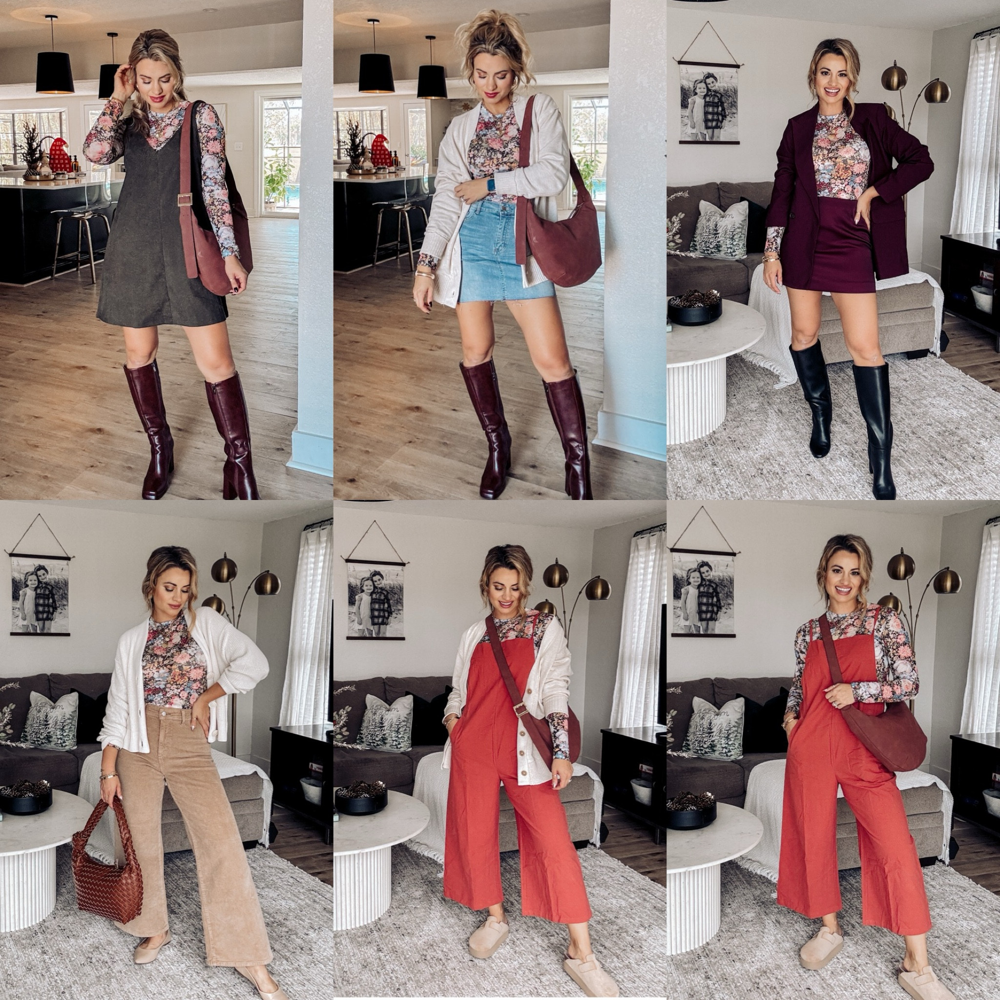 Viral Amazon floral lace top , styled 6 ways !  Top is on sale for $13!!

I love these looks for a Thanksgiving outfit, Casual fall everyday outfit, work wear , or even a fun Holiday outfit!

I am wearing a size  small in the top, cardigan and blazer
Size 6 in the skirts and pants 
Size small in dress and pant jumper 

Everything is from either Target or Amazon

Fall outfits 
Thanksgiving outfit 
Casual outfit 
Holiday outfits 
Amazon fashion
Floral tops
Denim skirts
Fall boots
Fall workwear 


#LTKSeasonal #LTKSaleAlert #LTKStyleTip