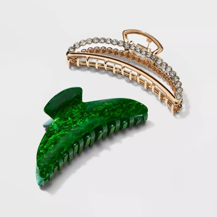 Rhinestone Claw Hair Clip 2pc - A New Day™ | Target