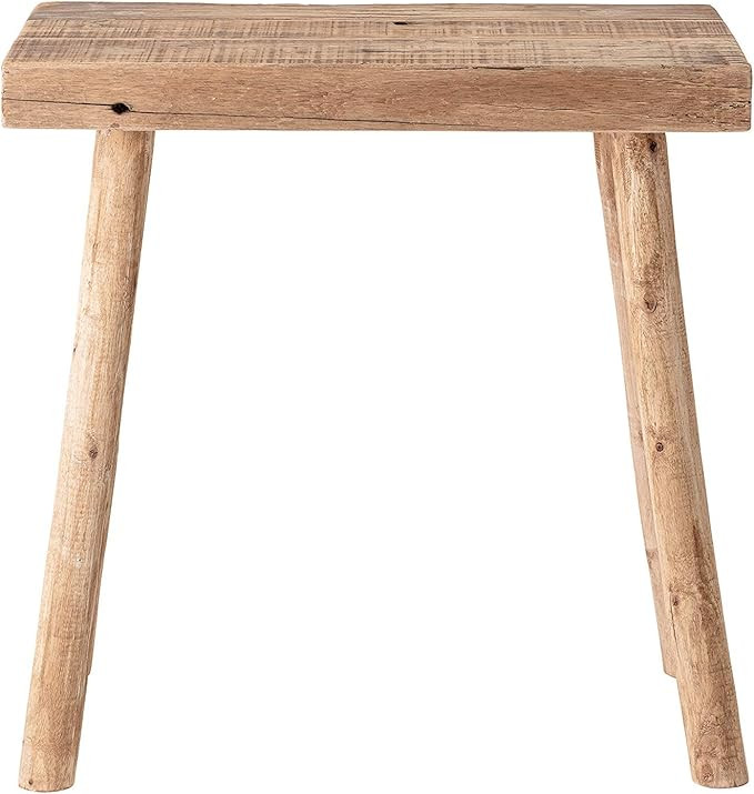 Bloomingville Reclaimed Wood Stool, Natural | Amazon (US)