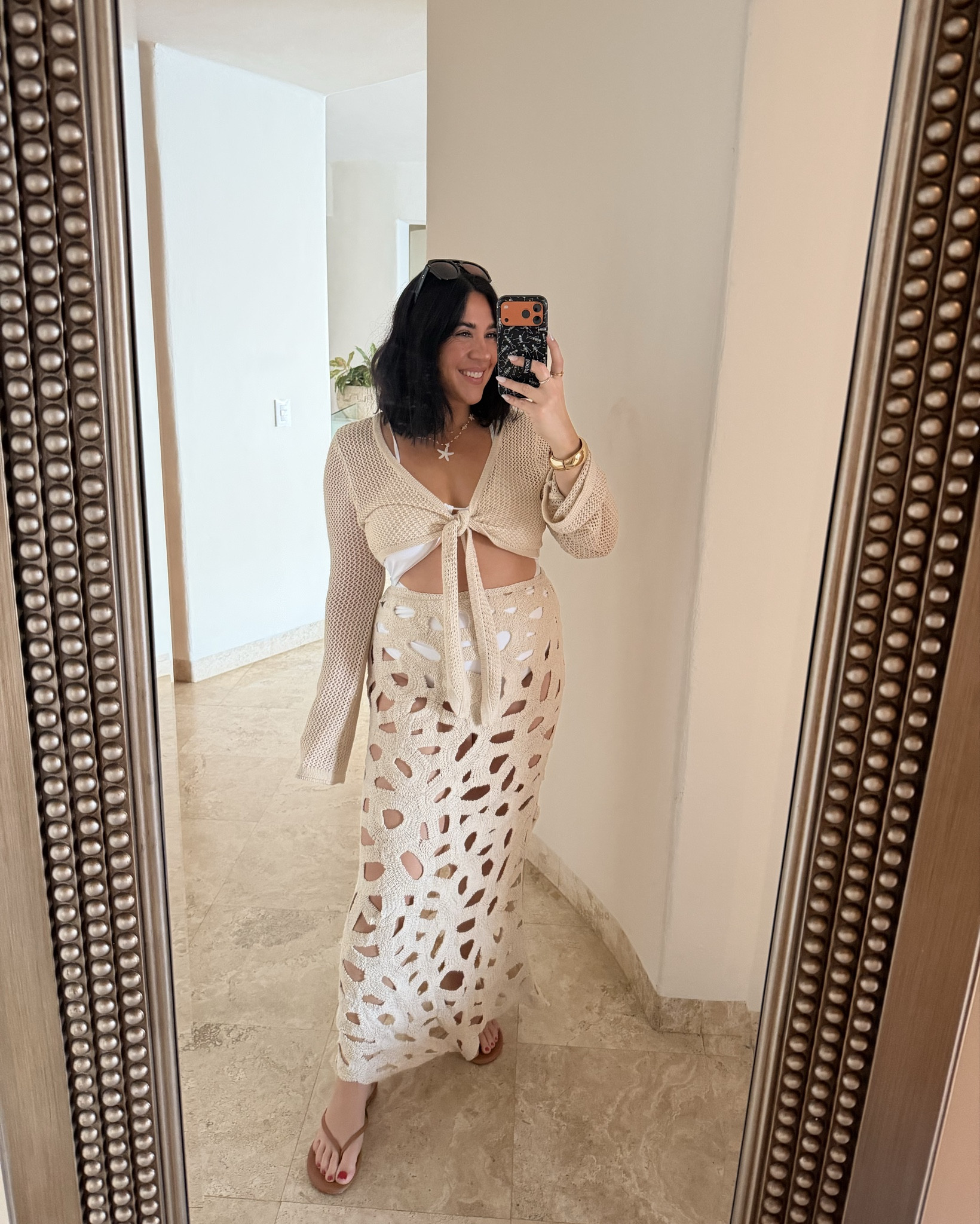 My boat day fit! Top is part of the Amazon set and skirt is jluxlabel ecru coast breeze crochet maxi skirt! 

Bags are casemate use discount code NINA20 for 20% off! 

L in all! 

#LTKootd #LTKFindsUnder50 #LTKTravel