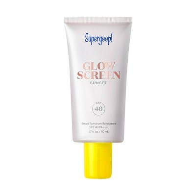 Supergoop! Glowscreen Sunset Hydrating Glowy Tinted Primer Sunscreen with Hyaluronic Acid + Niacinamide - SPF 40 - 1.7 fl oz | Target