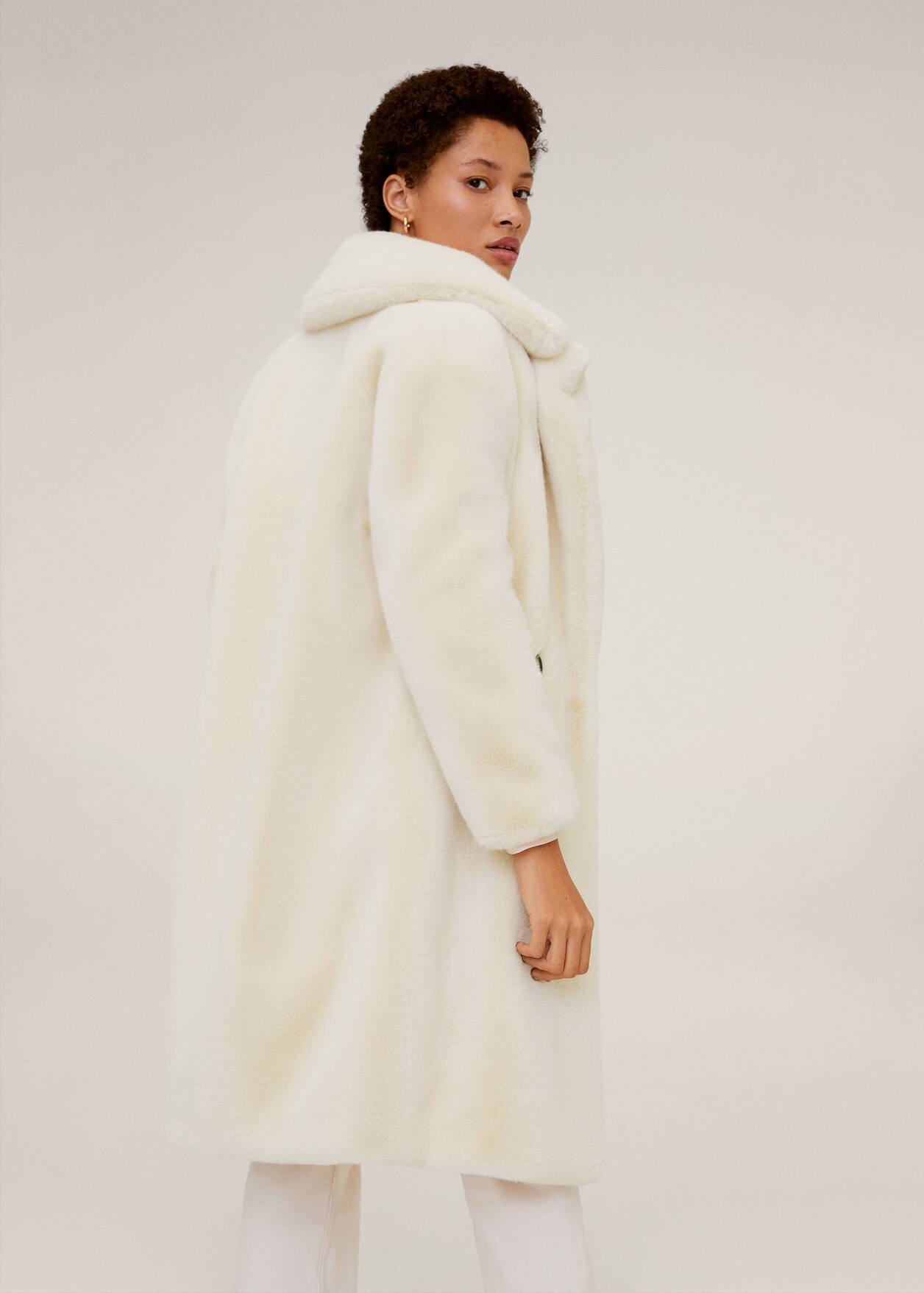 Maxi lapels faux-fur coat -  Women | Mango United Kingdom | MANGO (UK)