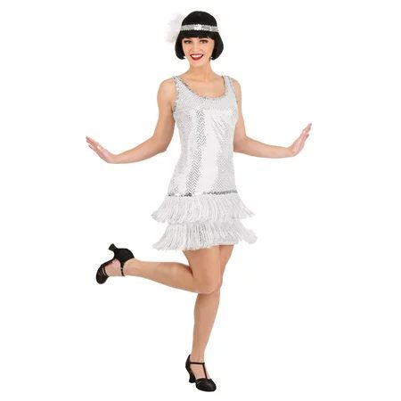 Silver Flapper Dress Costume | Walmart (US)